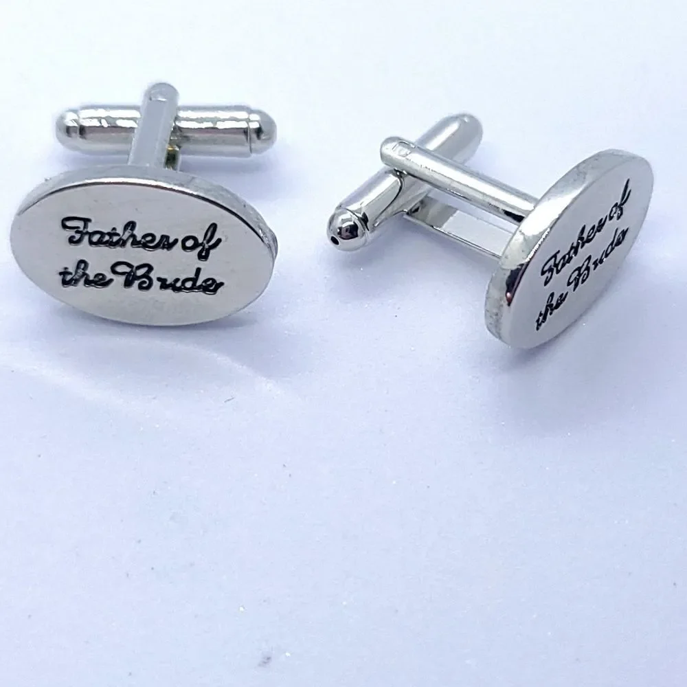 Wedding Cufflinks Groom Best Man Groomsman Father of Bride Bridal Cuff Links